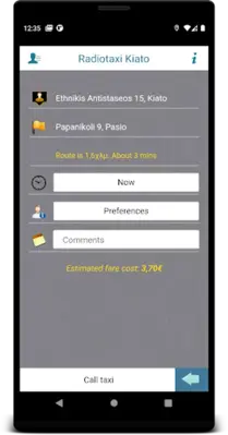 Radiotaxi Kiato android App screenshot 1